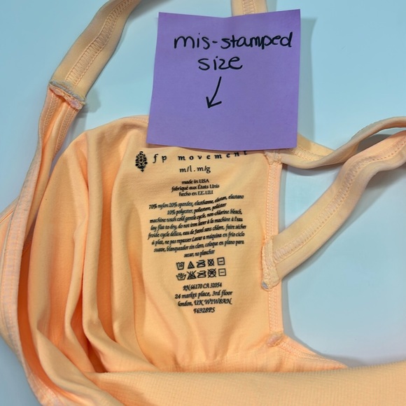 FP Movement Free People Good Karma Onesie Peach XL NWOT - Picture 7 of 13